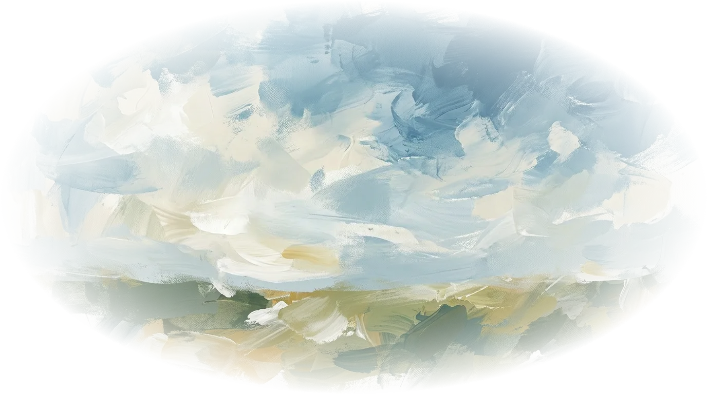 Blauer Himmel und Wiese im Hintergrund